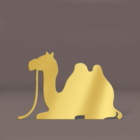 Gold Sitting Camel Silhouette Kit | Anderson's
