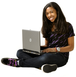 Girl with laptop