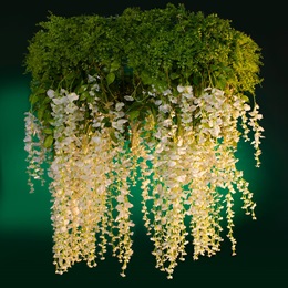 45 in. x 39 in. Flowing Florals Wisteria Chandelier Kit
