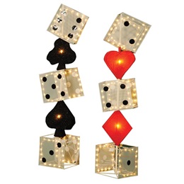 6 ft. 10 in. Dice and Card Suit Columns (set of 2)