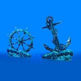 Artifacts of Oceanus Anchor and Helm Kit