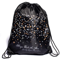 14 in. x 18 in. Star Confetti Custom Drawstring Backpack