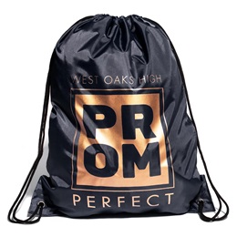 14 in. x 18 in. Gold Prom Square Custom Drawstring Backpack