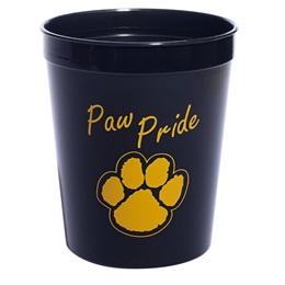 Black and Gold 16 oz. Paw Pride Stadium Cup