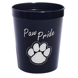Black and White 16 oz. Paw Pride Stadium Cup