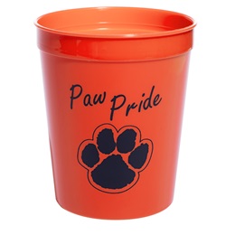 Orange and Black Paw Pride 16 oz. Stadium Cup