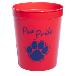Red and Blue Paw Pride 16 oz. Stadium Cup