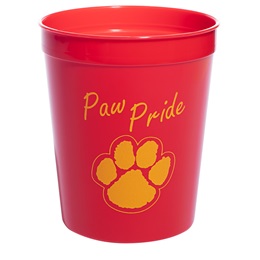 Red and Gold Paw Pride 16 oz. Stadium Cup
