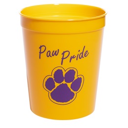 Yellow and Purple  Paw Pride 16 oz. Stadium Cup