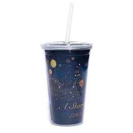 16 oz. Blue and Gold Sparkle Full-color Custom Tumbler
