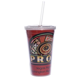 16 oz. Casino Games Full-color Custom Tumbler