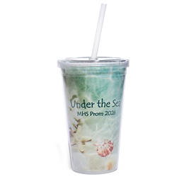 16 oz. Ocean Seashells Full-color Custom Tumbler
