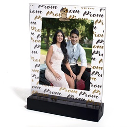 6 in. x 8 1/2 in. Gold and Silver Prom Clipboard Photo Frame