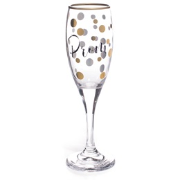 Rimmed in Gold Dots Prom Flute