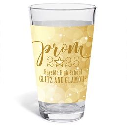 16 oz. Gold Bubbles Custom Pint Glass