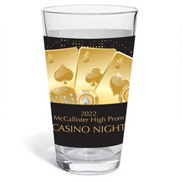 16 oz. Gold Jackpot Custom Pint Glass