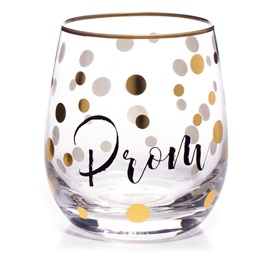 Rimmed in Gold Dots Prom Tumbler