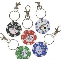 Assorted Poker Chip Keytags