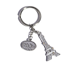 1 1/2 in. Eiffel Tower Key Chain With Prom Charm