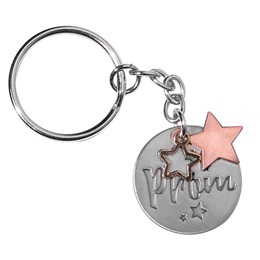 Silver/Copper Prom Stars Key Chain