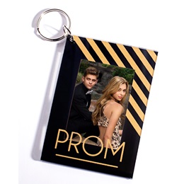Prom Stripes Photo Key Chain