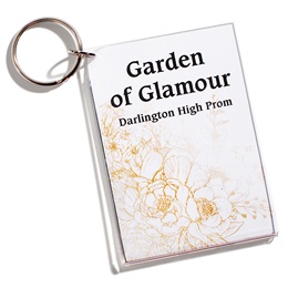 2 1/2 in. x 3 1/2 in. Gilded Roses Custom Key Chain