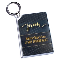 Full-color Rectangle Key Chain - Prom Polka Dots