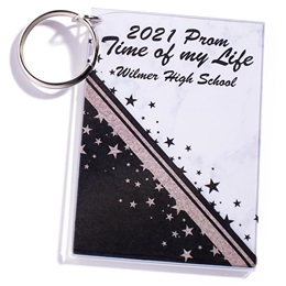 Full-color Rectangle Key Chain - Day and Night Sparkle