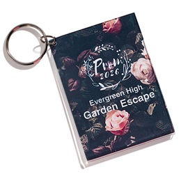 2 1/2 in. x 3 1/2 in. Rose Garden Custom Key Chain