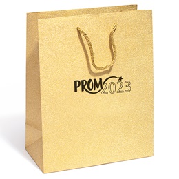 Gold Glitter Prom Gift Bag