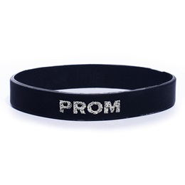 Silver Glitter Prom Wristband