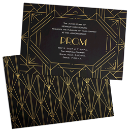 Geo Glam Foil Custom Invitation