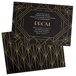 Geo Glam Foil Custom Invitation
