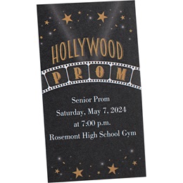 Full-color Hollywood Nights Prom Ticket