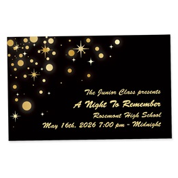 Full-color Custom Ticket - Gold Stars and Moons