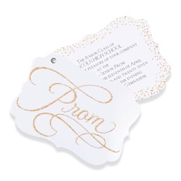 Gold Glitter Twisting Invitation