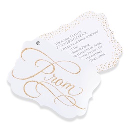 Gold Glitter Twisting Invitation