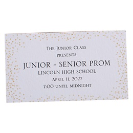 Gold Confetti Dots Ticket