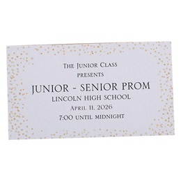 Gold Confetti Dots Ticket
