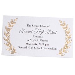Gold Laurel Leaves Ticket