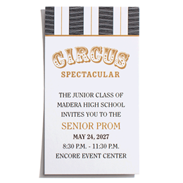 Black & White Big Top Custom Ticket