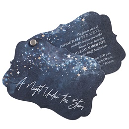 Midnight Galaxy Twisting Invitation