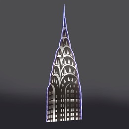11 ft. x 41 in. Shimmery Silver Skyscraper Kit