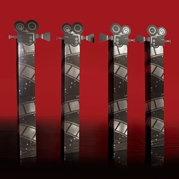 Metallic Movie Reel Columns Kit (set of 4)