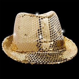 Light-up Gold Fedora with Band