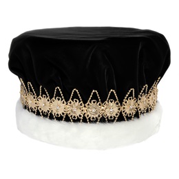 Black Velvet 6 1/2 in. Regal Crown with Gold Band