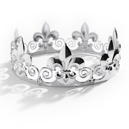 2 1/4 in. Travis Metal Fleur-de-lis Men's Crown