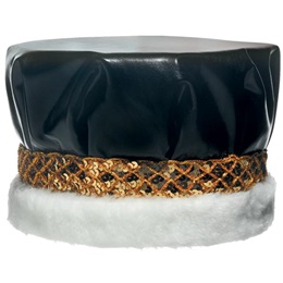 Royal Metallic Black Crown with Gold Band