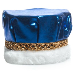 Royal Metallic Blue Crown with Gold Band