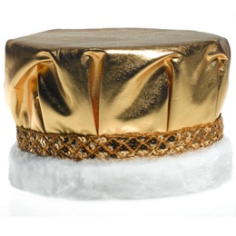 Royal Metallic Gold Crown with Gold Band